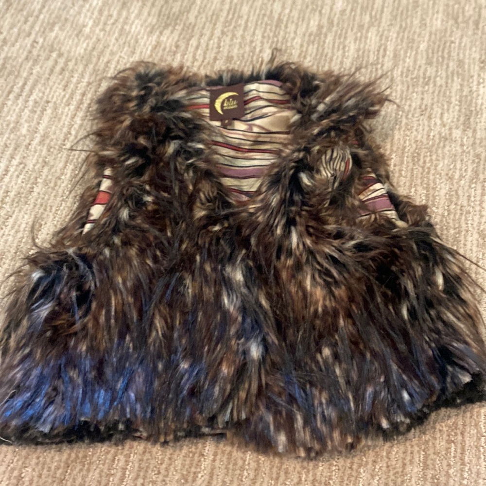 Blu moon fur vest
